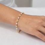Charming Daisy & Bead Chain Bracelet