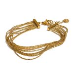 Multi-Strand Gold Layered Chain Bracelet