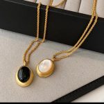Elegant Vintage-Inspired Oval Pendant Necklace