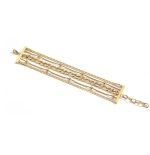Gold Plated Multi-Layer Statement Bracelet - Image 3
