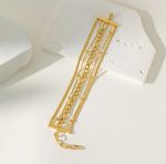 Gold Plated Multi-Layer Statement Bracelet - Image 2