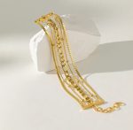 Gold Plated Multi-Layer Statement Bracelet