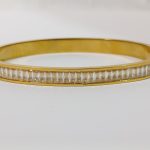 Elegant Cubic Zircons Gold Handcuff