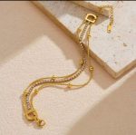 Elegant Multi-Layer Gold & Rhinestone Bracelet