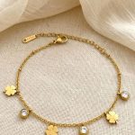 Clover & Crystal Charm Bracelet
