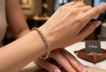 Elegant Two-Tone Twisted Mesh Chain Bracelet
