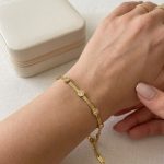 Elegant Roman-Inspired Herringbone Crystal Bracelet