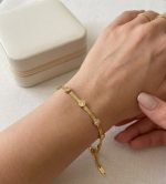 Elegant Roman-Inspired Herringbone Crystal Bracelet