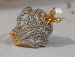 Elegant Crystal Pavé Statement Ring - Image 3