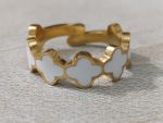 Golden Clover Eternity Chain Adjustable Ring - Image 2